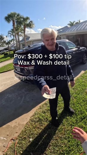 -This Lincoln came in for a simple wash & wax💦 Charged $300, client loved it and tipped an extra $100. Clean work speaks for itself. ❇️Fun fact: Lincoln paint is designed to highlight reflections, which makes a proper wax stand out even more. Offering exterior detail and interior detail. We come to you! • Call 772-323-1181 to book now! - - - #cardetailing #mobilecarwash #asmrsounds #detailing #lincoln