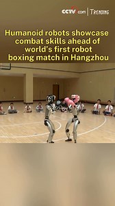 39K views · 194 reactions | Unitree Robotics, a key contender in an upcoming robot combat competition, brought its cutting-edge humanoid robots to a school in east China's Hangzhou City on Wednesday, offering a live demonstration of their capabilities and a hands-on science and technology lesson for students. #Trending #ChinaInnovates For more: https://english.cctv.com/ | CCTV | Facebook