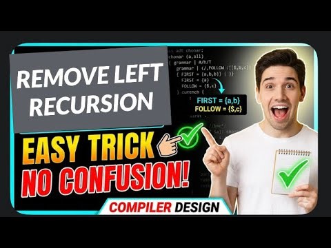 Remove Left Recursion in 1 Minute! ⚡ Compiler Design Easy Trick | 6th Sem Engineering | #cd #rgpv