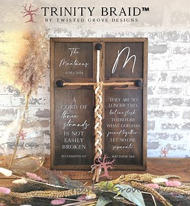 A Cord of Three Strands | What God Joined Together | Trinity Braid™ Unity Ceremony Idea Wedding Signage Cross Braid Established Wedding Sign - Etsy