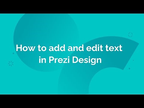 How to add and edit text in Infographics (Prezi Design)