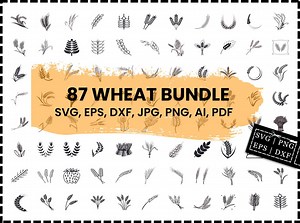 Wheat Svg, Wheat Svg Bundle, Grain Svg, Wheat Clipart, Wheat Clip Art, Wheat Silhouette, Wheat for Cricut, Wheat Cut Files, Wheat Vector - Etsy