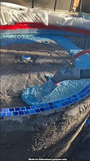 Pool plastering process