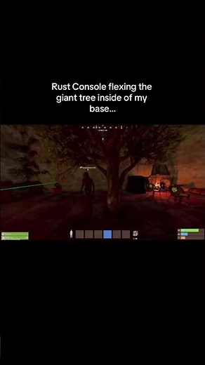 Rust Console flexing the giant tree in my base…#shorts #rust #rustconsole