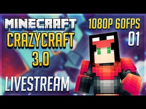 Minecraft Crazy Craft 3.0 GETTING STARTED LIVE | Crazy Craft Mod Pack Let's Play | #1 [Survival SP]