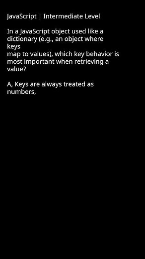 JavaScript Dictionary Key Behavior #datastructures #javascriptbasics #webdev