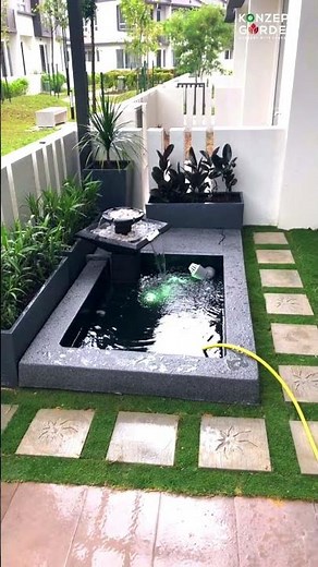 Modern Fish Pond Installed at the backyard | Landscape Design Malaysia
