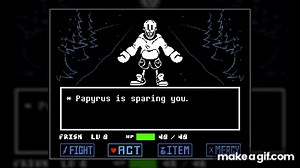 [UNDERSWAP: Judgement] Papyrus Encounter   Papyrus' BELIEF Update [Read Description] on Make a GIF