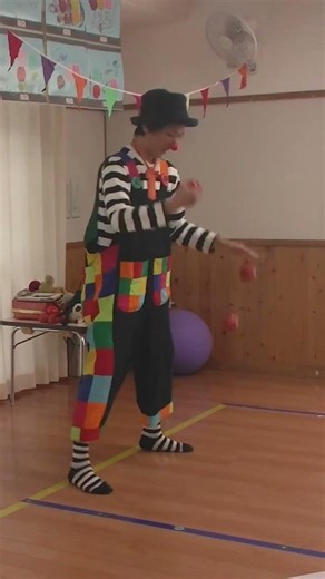 It was hard to catch the ball. This was my clown performance.