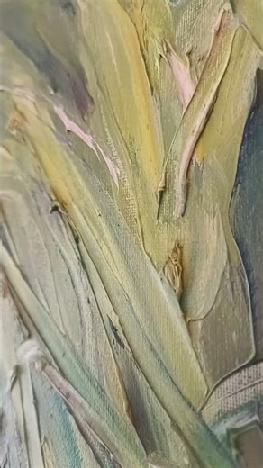 Emerald Silence / Avant-Garde Impressionist Oil Painting of Green Grass #shorts