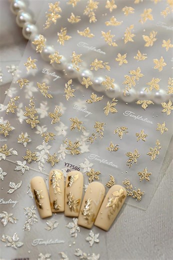 Flowers Nail Decal Sticker/ Nail Art/ 3D Adhesive/ DIY Use - Etsy