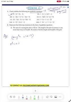 Class 10th chapter 4 solutions ncert cbse maths