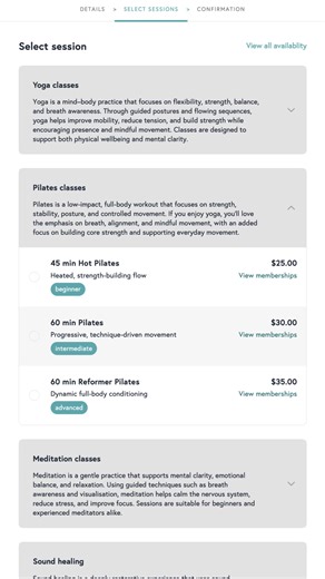 👀Sneak peek at our new classes (group bookings) feature launching soon. Beta priority spots open Tuesday 8am AEDT. Existing My Appointments users will be offered first access. Not using My Appointments yet, or know someone who runs group sessions? Comment CLASSES and we’ll send you a demo. | My Appointments