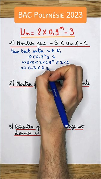 Sujet classique du bac de maths sur les suites - Révisions faciles pour le bac 2024