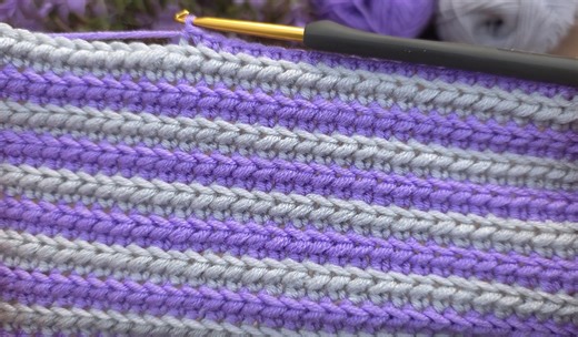 sequential pattern ** Interesting technique ** Crochet baby blanket model #crochet #knitting #tunisian | Aslı ile sanatsal tasarımlar