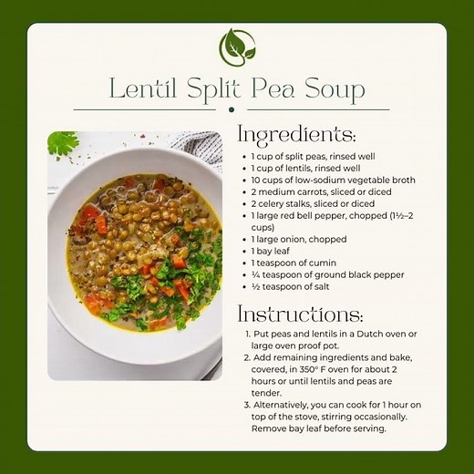 Lentil Split Pea Soup Recipe