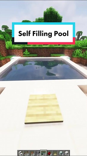 Simple Self-Filling Pool in Minecraft Tutorial