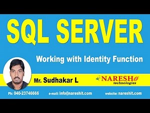 Working with Identity Function in SQL Server | MSSQL Training Tutorial Video Lecture | Crash Course for Software Development (English)