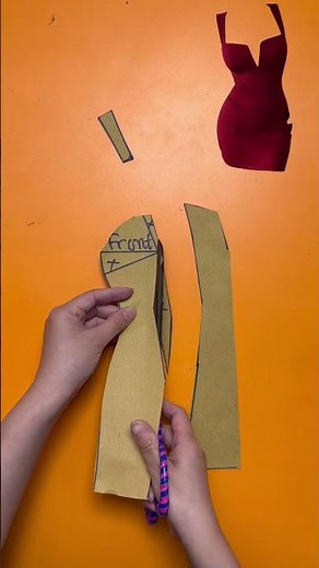 How to Draft a Sexy Red Cut-Out Dress Pattern 🔥✨ #sewing #pattern