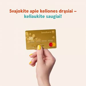 Tegul svajonių kelionės prasideda! Keliauti su visa šeima daug paprasčiau, kai turi auksinę „Swedbank“ kredito kortelę. Ji pasirūpins ne tik naujų pirkinių, bet ir visos šeimos kelionių draudimu užsienyje! 🌎 Sužinokite visus „Swedbank“ auksinės kredito kortelės privalumus čia: bit.ly/Auksine_kortele ↩️ | Swedbank Lietuvoje