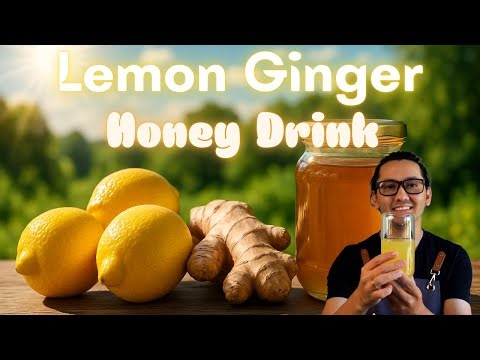 Lemon Ginger Honey Drink | Refreshing Homemade Syrup Recipe for Natural Energy