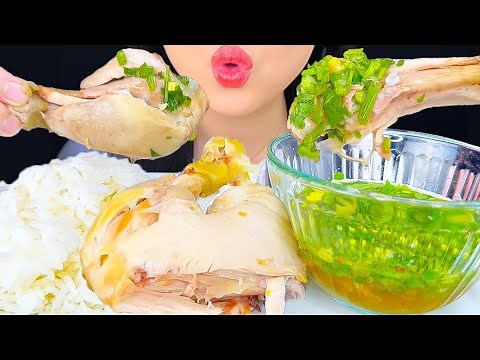 ASMR Chicken & Rice in Chili Sauce | Eating Sounds | Mukbang | ASMR Phan