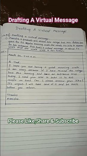 Drafting A Virtual Message#Class12 #English#Writing Skill#HSC|Maharashtra Board#viral #shorts