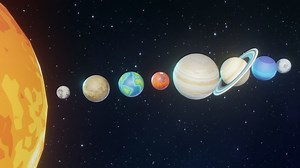 Stylized Solar System 3D Model