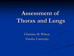 Assessment of Thorax and Lungs - SlideServe