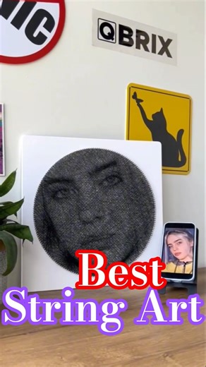 Customized Thread Portrait Art/String Art Portrait Thread Art/World Best String Art #shorts #art