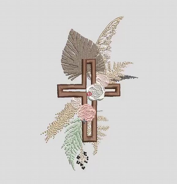 Religious Floral Cross Embroidery Digital File, Rustic Church Embroidery Patterns, Instant Download Digital, 5 Sizes - Etsy