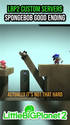 LittleBigPlanet SpongeBob Good Ending | LBP Custom Servers #shorts #gaming #playstation