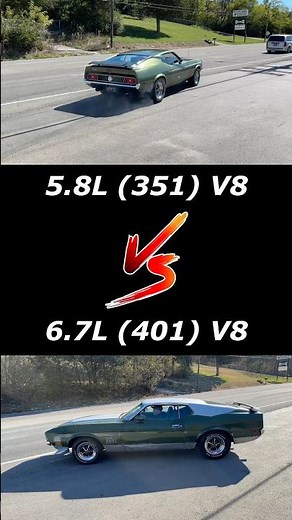 Ford 5.8L (351) V8 vs 6.7L (401) V8 Exhaust Sound Test!