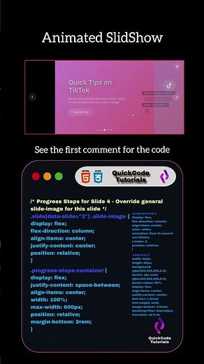 How to Create an Animated Slideshow with HTML & CSS | Beginner-Friendly Tutorial #webdevelopment