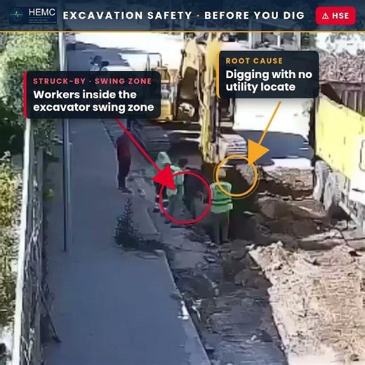 Before You Dig 😳 Utility Strike on an Excavation | ISO 45001 Safety #shorts #iso45001 #hse #hemc