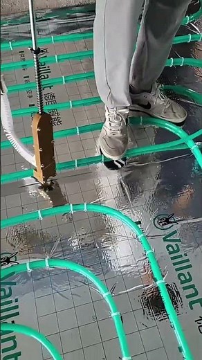 DIY Floor Water Heater System 🔥 | Heat Your Home Smarter! #Shorts