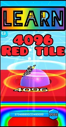 Learn How to Make 4096 Red Tile 🔴 | Ball Run 2048 Tutorial #shorts #ballgameshub #cutiepie22yt