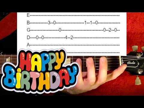 Happy Birthday - EASY Guitar Lesson With Tabs