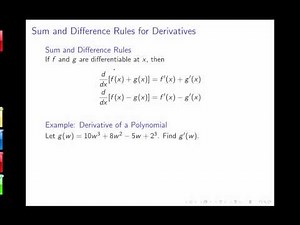 Section 3.1: Derivatives of Polynomials and Exponential Functions