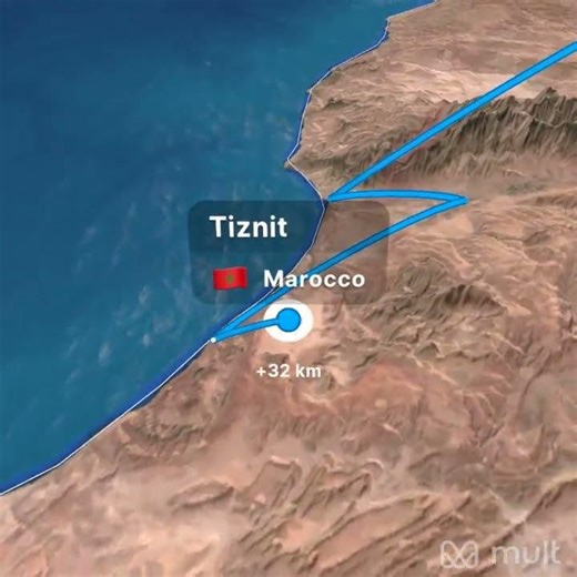 Mappa fine viaggio Da Roma al Sahara .Marocco del sud