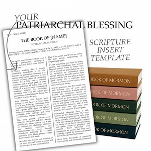 LDS Patriarchal Blessing Scripture Insert | Canva Template | Editable Scripture Page (digital Download) - Etsy
