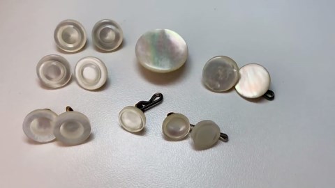 Vintage MOP Shell Stud & Metal Shank Bachellor Button - Etsy