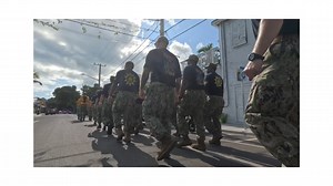 Navy Chiefs March Key West ⚓️ Navy Chiefs and Chief Selects held their 2nd annual Chief Petty Officer March Sept. 14. The group was led by the 2024 Petty Officer Selects and followed by CAPT Beth Regoli and CMC Josh Joiner. Thank you to the Key West Police Department, US Coast Guard Sector Key West, City of Key West -- Government, Naval Air Station Key West Fire and Emergency Services and especially the citizens of Key West for your support. #NavyChiefNavyPride #GoatLocker #CPOMarch U.S. Navy vi