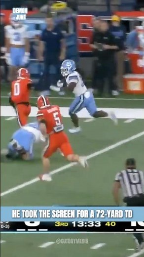 He Took The Screen For a 72-Yard TD! 🔥