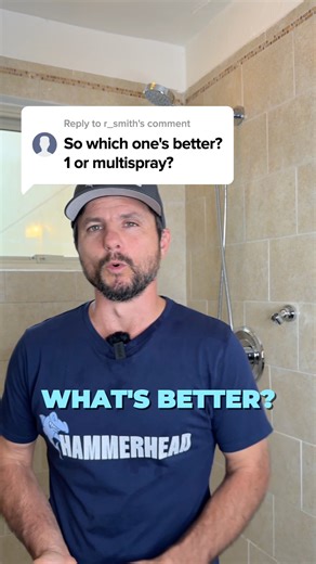 Which one do you think is better? 👀 1 Spray 🆚 3 Spray Shower Head 🛁 Whichever spray type you enjoy, HammerHead Shower Heads are THE ONLY SHOWER HEAD YOU’LL EVER NEED! And you can shower in peace knowing that it’s backed by a Limited Lifetime Warranty. Upgrade your bathroom with a shower built to last! 👉No plumber needed👈 Learn more 🚿 theshowerheadstore.com/HammerHead-Shower-Heads | HammerHead A Shower Head Store Brand