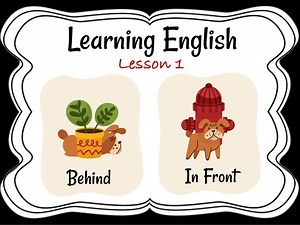 Learning English - Behind & In Front