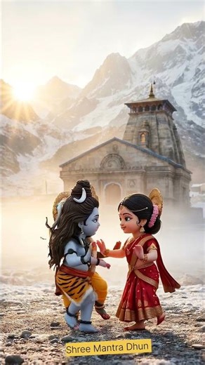 Shiva Parvati Divine Dance 🔱 Kedarnath Temple Vibes | Mahadev Tandav Shorts #shorts