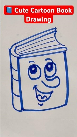 📘 Cute Cartoon Book Drawing | Easy Step by Step ✏️✨#books #like