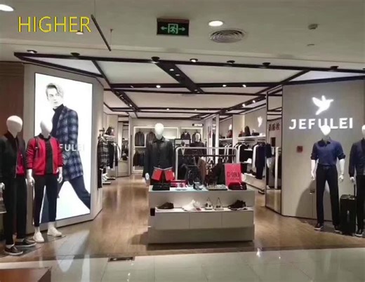 Luxury Men's Clothing Display Case Custom Display Case Men's Clothing Display showcase for Men's Clothing Store