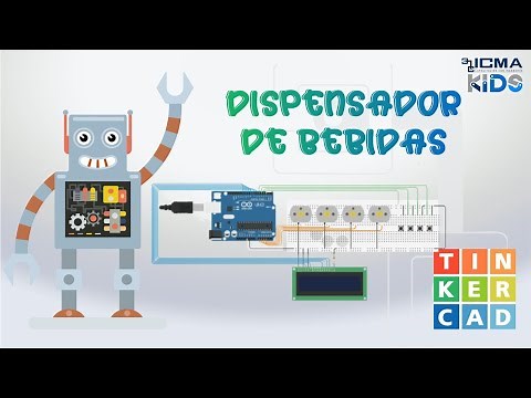 Cómo hacer un Dispensador de Bebidas con ARDUINO | TINKERCAD | ICMAKIDS